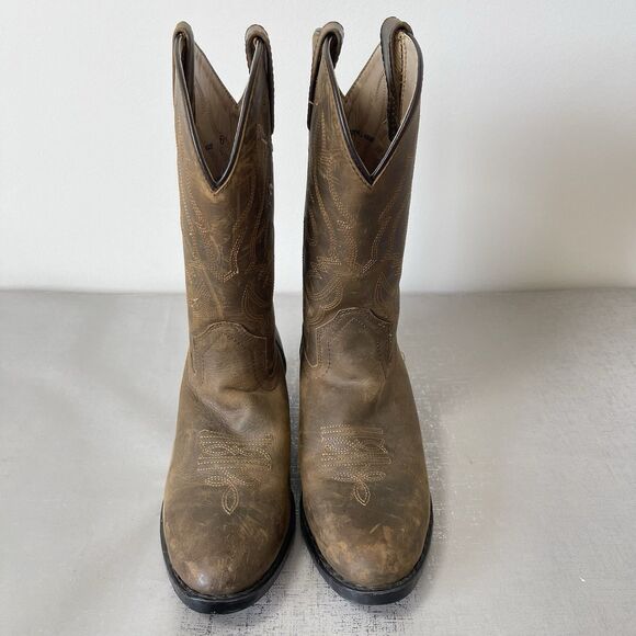 Cody James Oiled Dust Brown Leather Western Boots Youth 6 D Style 43034Y - Picture 2 of 13